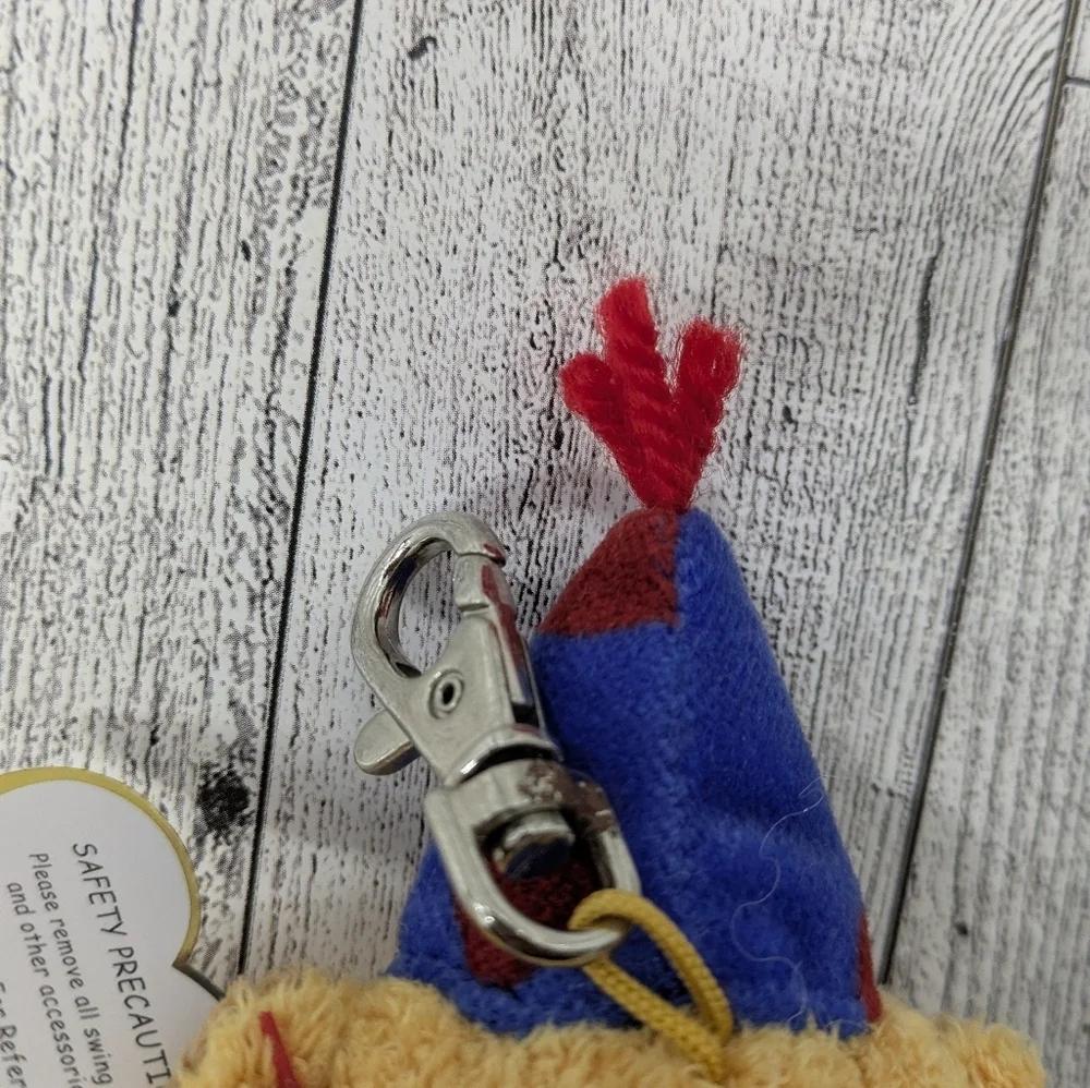 Ty Plush Bear with Blue and Red Party Hat